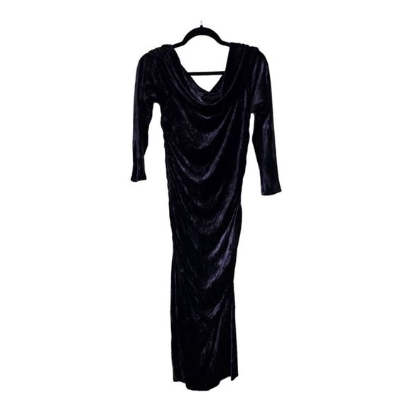 WORTH Amethyst Ombre Velour Off-Shoulder Dress - Size Medium - Picture 2 of 9